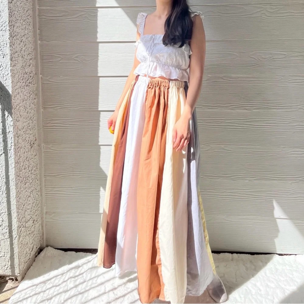 Handmade Muted Pastel Poet Maxi Skirt SKU 06204 - Picture 10 of 10